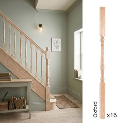 Ash Spindle Oxford 41mm X 41mm X 900mm16 Pack Uk Manufactured Traditional Products Ltd from B&Q