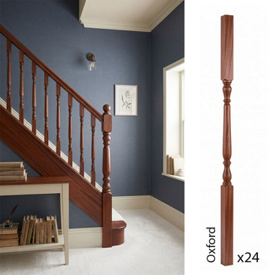 Sapele Spindle Oxford 41mm X 41mm X 900mm24 Pack Uk Manufactured Traditional Products Ltd from B&Q