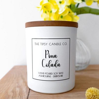 Pina Colada Candle 300Ml White Jar from B&Q