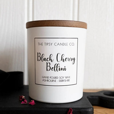  - Black Cherry Bellini Candle 300Ml White Jar