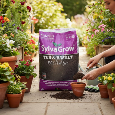 Melcourt Sylvagrow Tub & Basket Compost 40Lt Pack Of 5 from B&Q