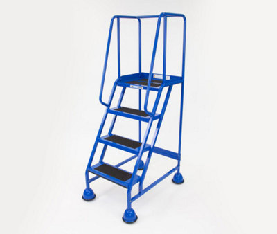 The Ramp People Mobile Warehouse Ladder With Handrails4 TreadsUnassembled from B&Q