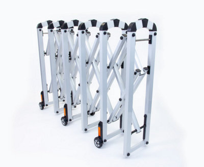 The Ramp People Aluminium Expandable Safety Barrier (Expands To 2.1M) 1.2M Height Pedestrian Barrier from B&Q