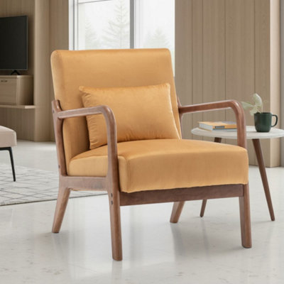 Velvet Gold Hertford Accent Chair from B&Q