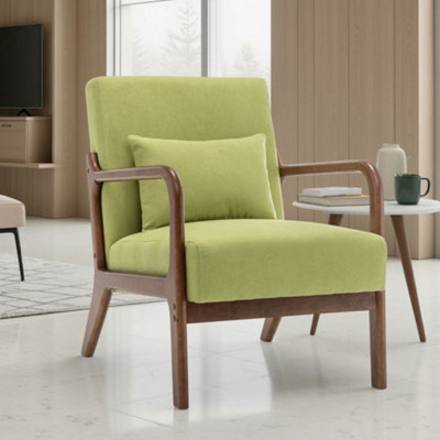 Fabric Cotton Lime Green Hertford Accent Chair from B&Q