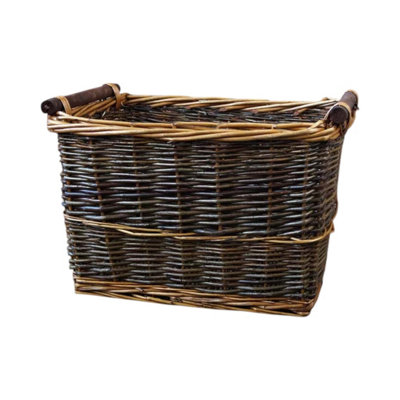Four Candle Unisex Natural Rectangular Log Basket For Stylish Firewood Storage In Size 41 - Image 2