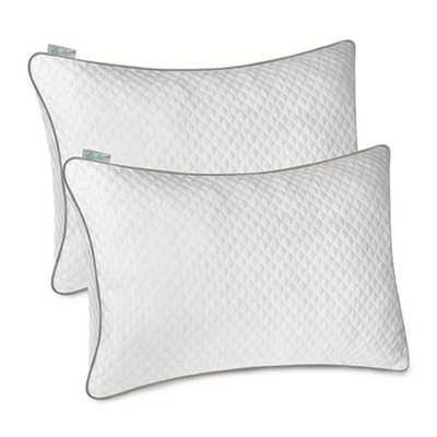 Aamira Cooling Memory Foam Pillow 70X45Cm Adjustable Orthopaedic Support Washable Cover 2 Pack