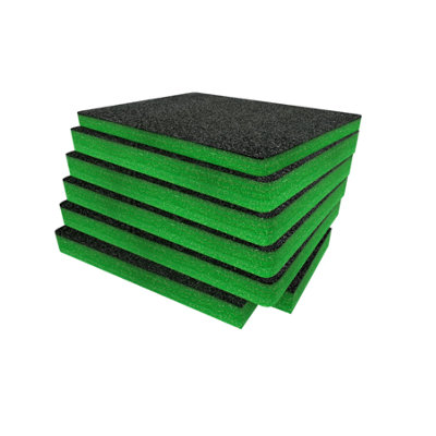B&Q -  Peli 1620 Foam Inserts Cut And Peel Foam Easy To Clean (Green 30mm)