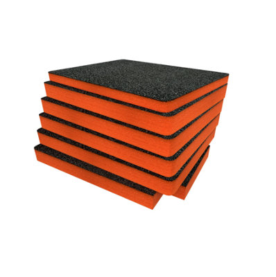 B&Q -  Peli 1620 Foam Inserts Cut And Peel Foam Easy To Clean (Orange 30mm)