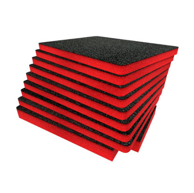 B&Q -  Peli 1620 Foam Inserts Cut And Peel Foam Easy To Clean (Red 50mm)