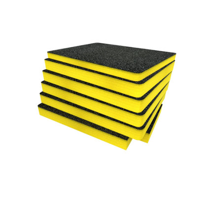 B&Q -  Peli 1620 Foam Inserts Cut And Peel Foam Easy To Clean (Yellow 30mm)