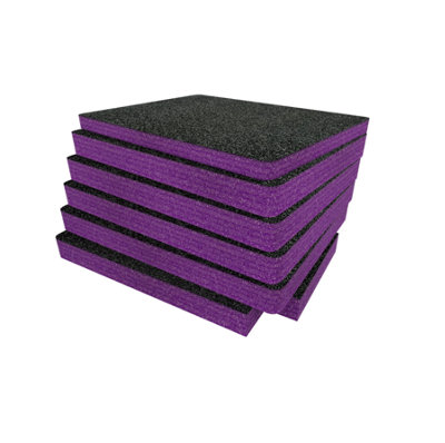 B&Q -  Peli 1620 Foam Inserts Cut And Peel Foam Easy To Clean (Purple 30mm)