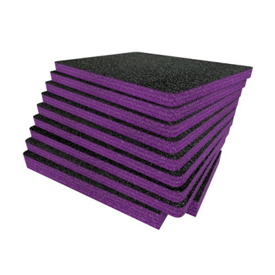 B&Q -  Peli 1620 Foam Inserts Cut And Peel Foam Easy To Clean (Purple 50mm)