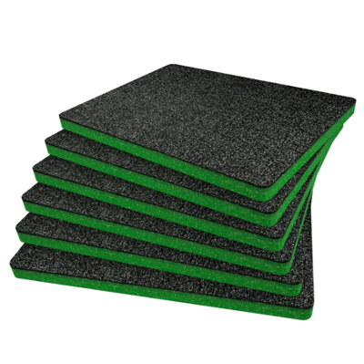 B&Q -  Peli 1550 Foam Inserts Cut And Peel Foam Easy To Clean (Green 30mm)