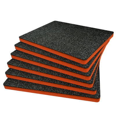 B&Q -  Peli 1550 Foam Inserts Cut And Peel Foam Easy To Clean (Orange 30mm)