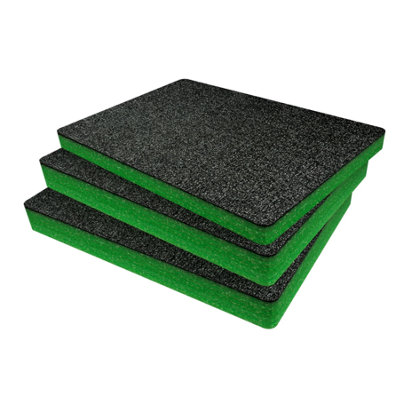 B&Q -  Peli 1520 Foam Inserts Cut And Peel Foam Easy To Clean (Green 50mm)