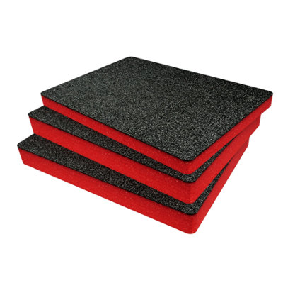 B&Q -  Peli 1520 Foam Inserts Cut And Peel Foam Easy To Clean (Red 50mm)