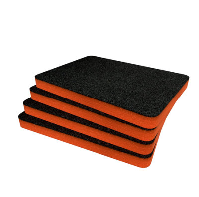 B&Q -  Peli 1450 Foam Inserts Cut And Peel Foam Easy To Clean (Orange 30mm)