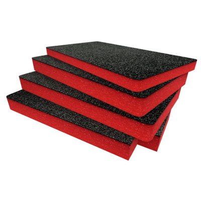 B&Q -  Peli 1535 Foam Inserts Cut And Peel Foam Easy To Clean (Red 50mm)