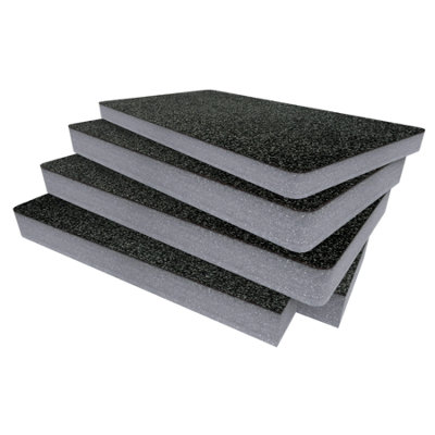 B&Q -  Peli 1535 Foam Inserts Cut And Peel Foam Easy To Clean (Grey 50mm)