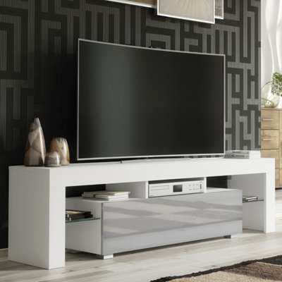 B&Q -  Aria Tv Unit 160CmWhite & Grey Gloss Doors