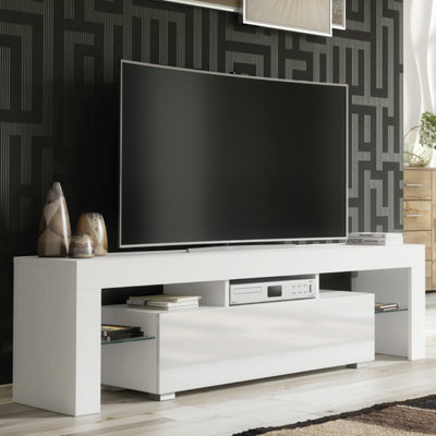 B&Q -  Aria Tv Unit 160CmWhite With Gloss Doors