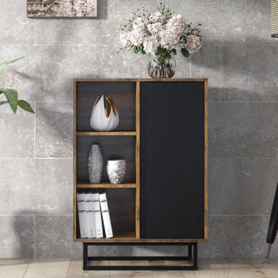 B&Q -  Elysian Loft Sideboard 100CmRustic & Black