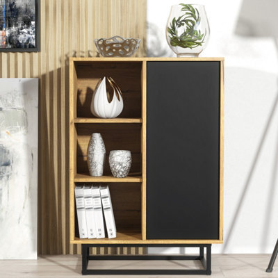 B&Q -  Elysian Loft Sideboard 100CmDark Oak & Black