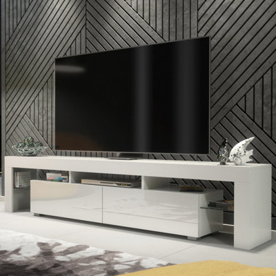  - Tv Unit Nova 200CmWhite With Gloss Doors