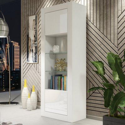  - Display Cabinet Illume 170CmWhite With Gloss Doors