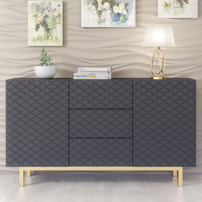  - Sideboard Diamond Luxe 140CmDark Grey