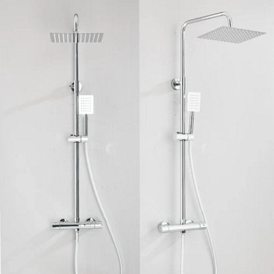 Bathroom Thermostatic Exposed Shower Mixer Bathroom Shower Set With Hand Shower