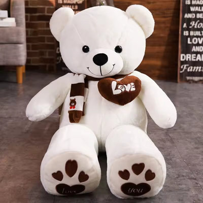  - 80Cm High-Quality Teddy Bear Plush With Scarf  Soft Stuffed Toy