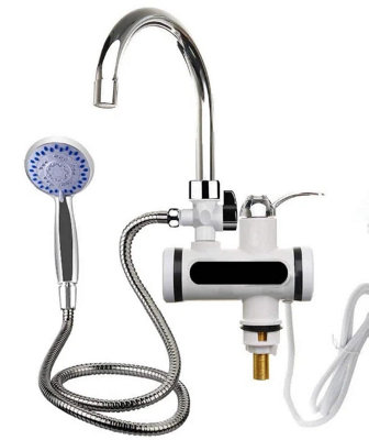  - Electric Water Heater Shower Instant Hot Water Tap Tankless Under Sink Bathroom