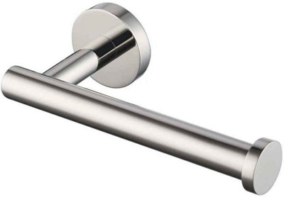  - Wall Mounted Toilet Roll Holder Chrome Tissue Paper Stand Bathroom Round