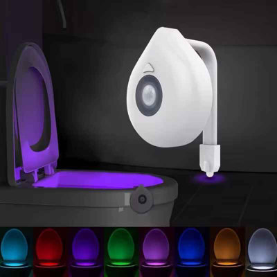 Toilet Motion Sensor Led Light  8-Color ChangingPir Activated Washroom from B&Q