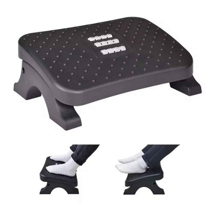 Ergonomic Under Desk Footrest With Massage Rollers  Pain Relief For Home & Office from B&Q