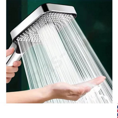 Adjustable Shower Head 3 Mode High Pressure Rainfall Showerhead from B&Q
