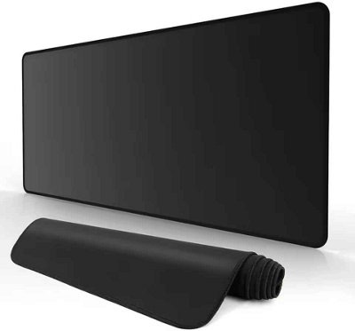 Large Black Gaming Mouse Pad 80X40 Cm  Pc Desk Mat For Keyboard & Mouse