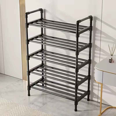 5-Layer Stackable Metal Shoe RackSpace-Saving Organizer For Closet & Bedroom from B&Q