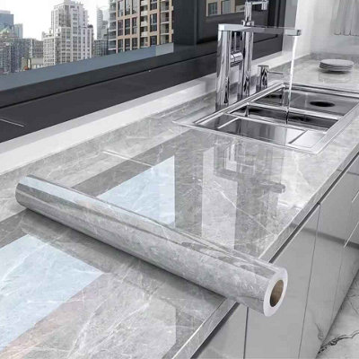 Marble Self Adhesive Wallpaper Peel And Stick 60Cm X 5M from B&Q