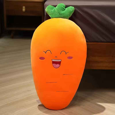  - 1Pcs 50Cm Cartoon Carrot & Eggplant Plush Toy Soft Stuffed