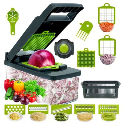 14Pcs Vegetable & Fruit Chopper Set Multi-Functional Slicer With Container from B&Q