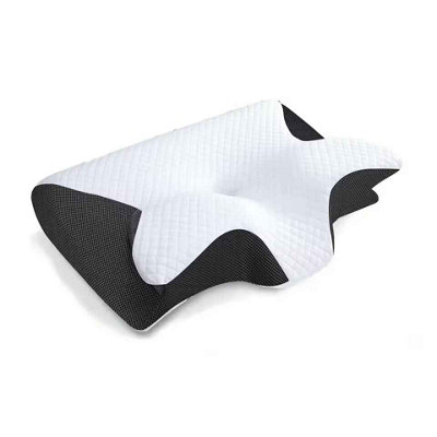  - Cervical Memory Foam Neck Pillow (Black)