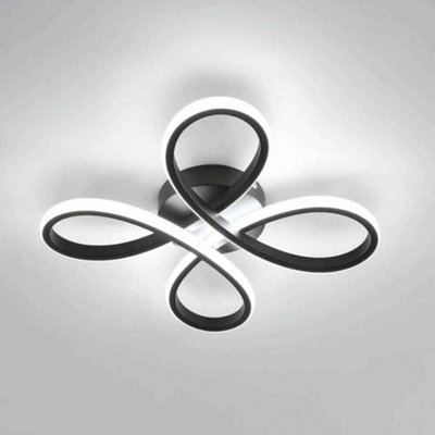 30W Dimmable Led Ceiling Lamp Modern Chandelier from B&Q