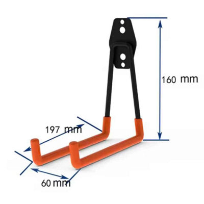  - 1Pcs Wall Mount Heavy Duty Garage Hook BikeLadder & Tool Hanger