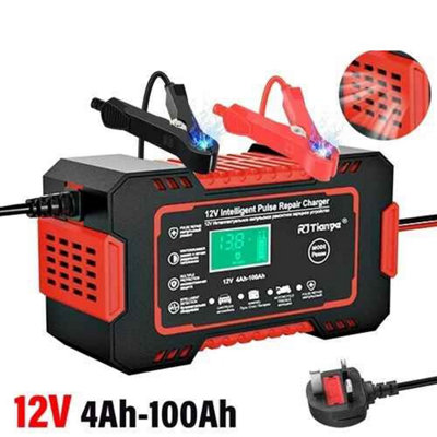 12V 6A Smart Car Battery Charger Fast Automatic Pulse Repair Portable from B&Q