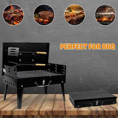 Portable Folding Charcoal Bbq Grill Outdoor Camping & Picnic from B&Q