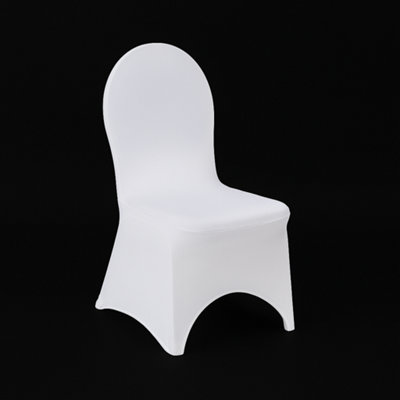 Sandra Chaircovers Scc Supreme Spandex Chair CoverSingle Arch Front StyleWhite ColourStretch Fit DesignSpandex MaterialEvent Use from B&Q