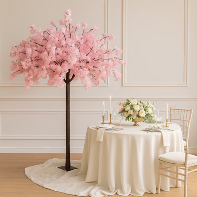Sandra Chaircovers Wedding General 160Cm Pink Wisteria Blossom TreeSingle DisplaySilk FlowersFibreglass TrunkRemovable Branches from B&Q